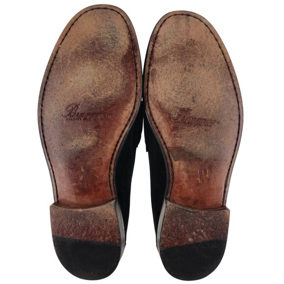 Vintage Bragano Cole Haan Italy Men 8.5W Black Suede Horsebit Loafers Dress Shoe - Picture 2 of 11